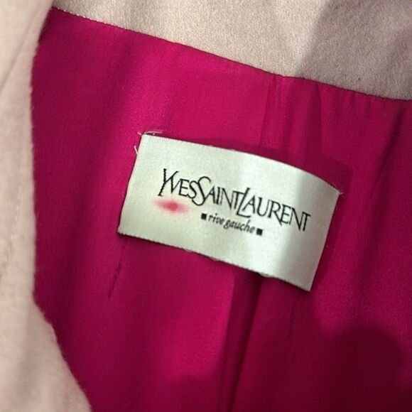 YVES SAINT LAURENT RIVE GAUCHE Vintage 2003 Ruffle Coat Size XS - Picture 11 of 14